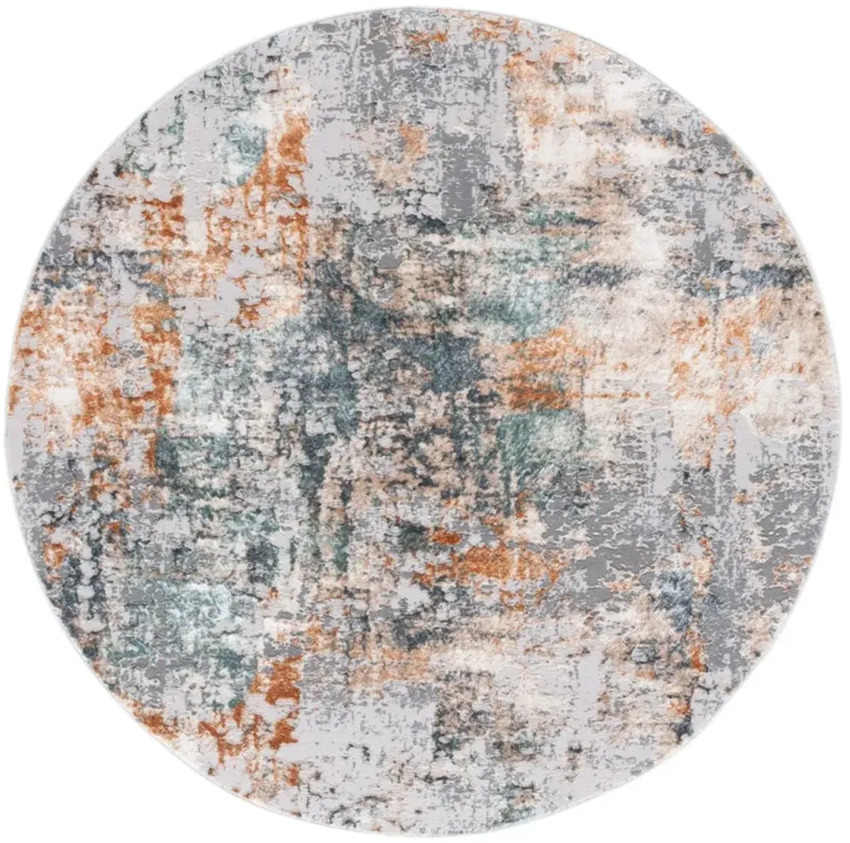 ALENIA 102 GREY  6'-7' X 6'-7' Round Round Rug