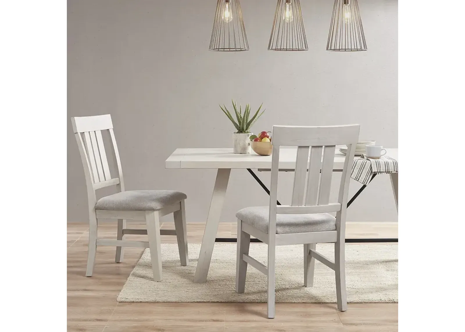 INK+IVY Sonoma Reclaimed White Dining  Side Chair(Set of 2pcs)