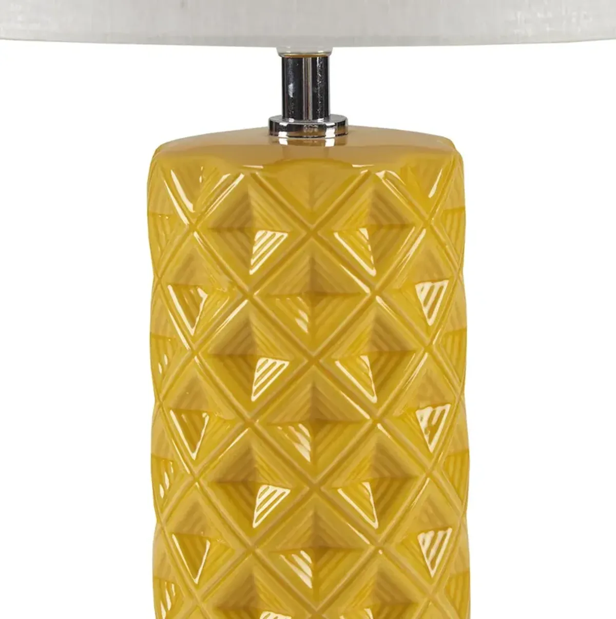 510 Design Macey Yellow Geometric Ceramic Table Lamp