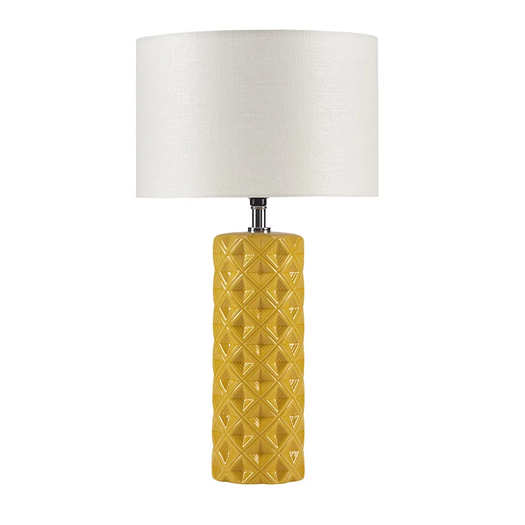 510 Design Macey Yellow Geometric Ceramic Table Lamp