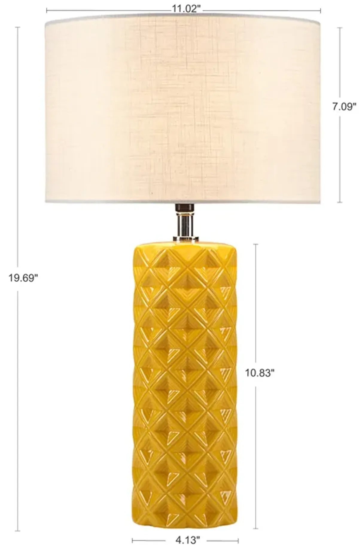 510 Design Macey Yellow Geometric Ceramic Table Lamp