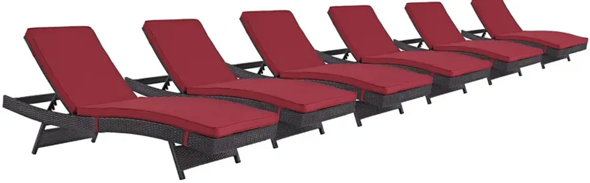 Convene Chaise Outdoor Patio Set of 6