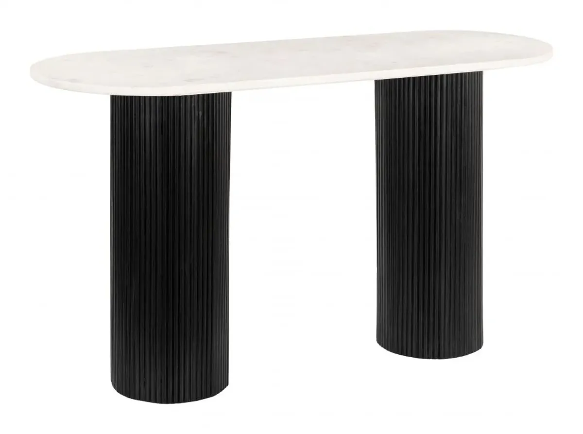 Izola Console Table White & Black