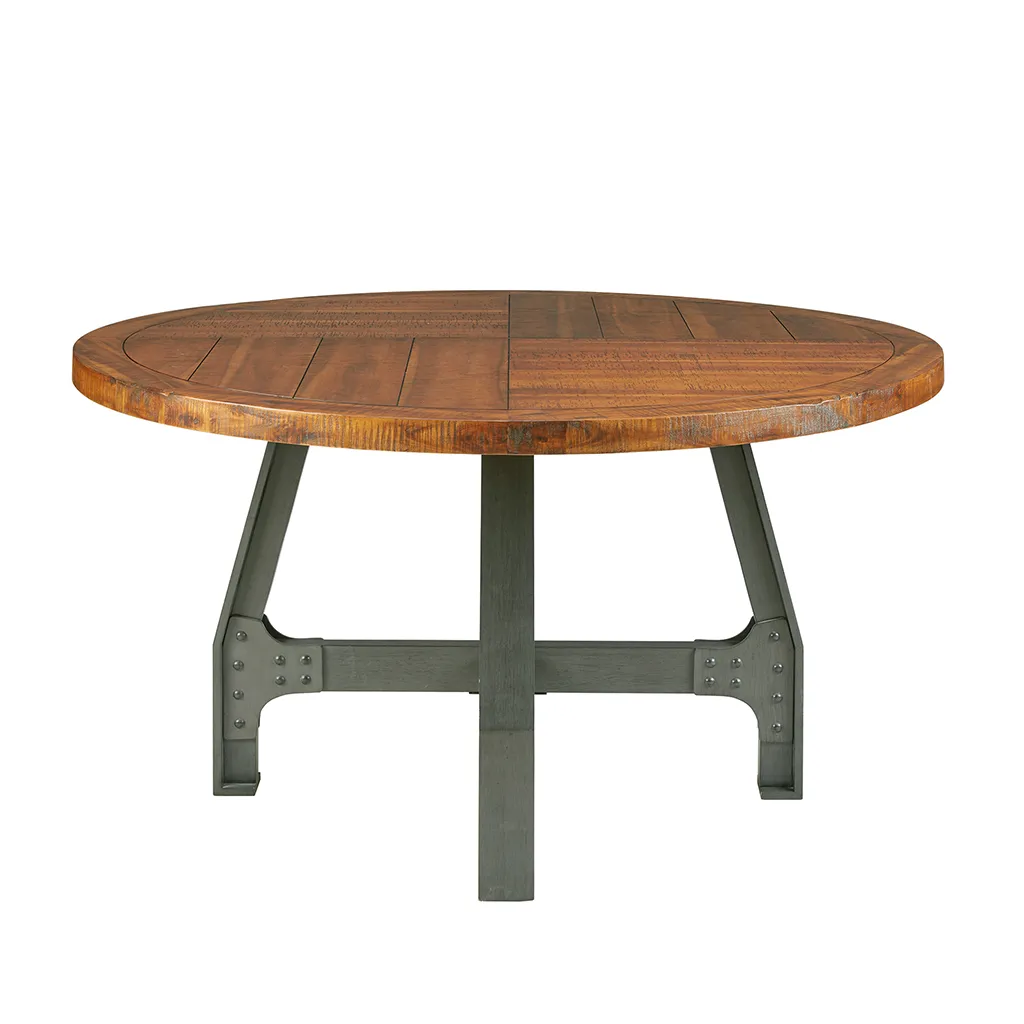 INK+IVY Lancaster Amber/Graphite Round Dining/Gathering Table