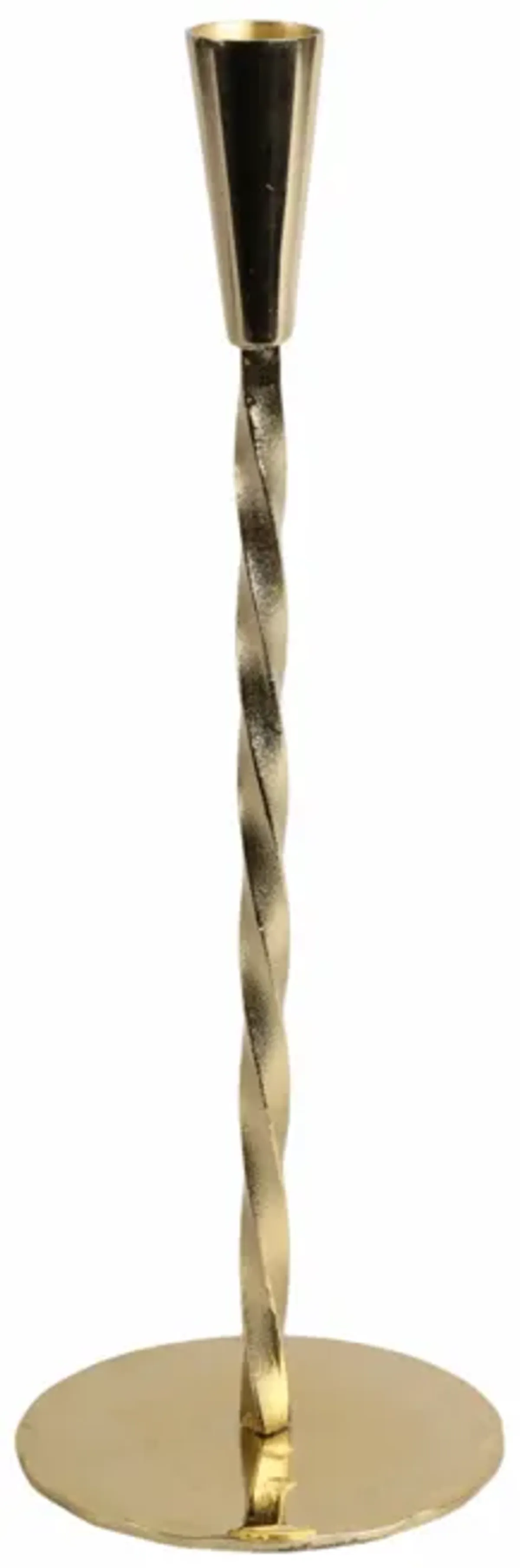12x4" Twisted Taper Holder, Gold