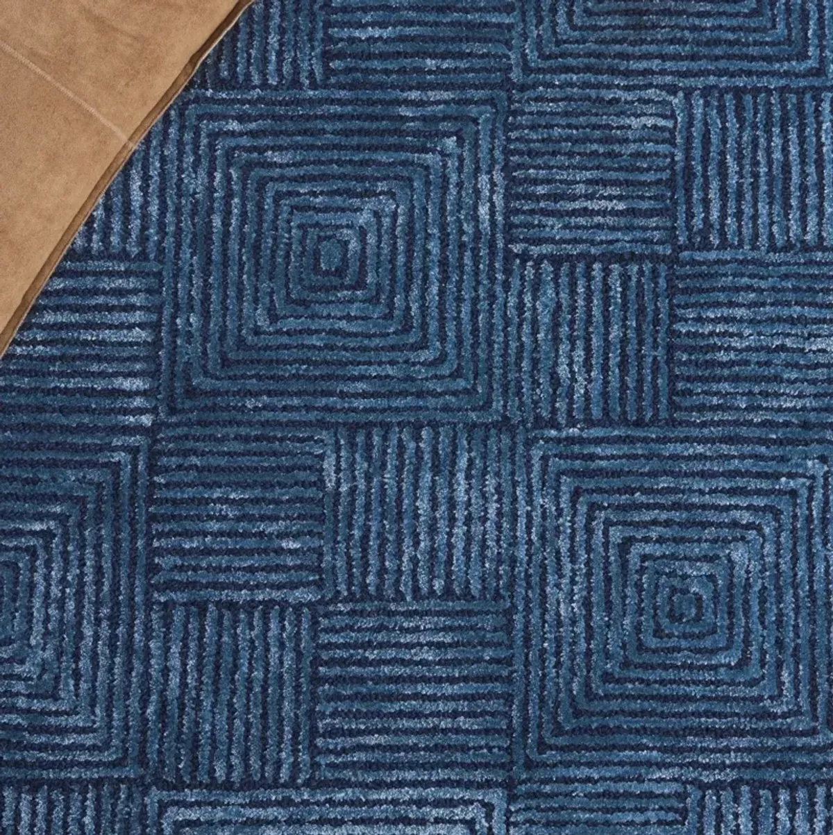 GLAMOUR 401 NAVY 2'-3' x 8' Runner Rug