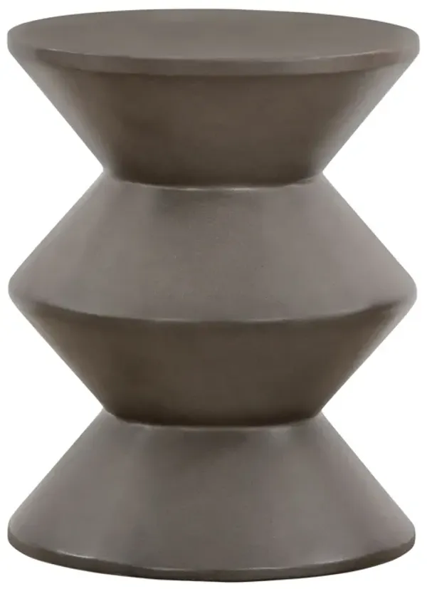 Lizzie Concrete Indoor Outdoor Accent Stool End Table