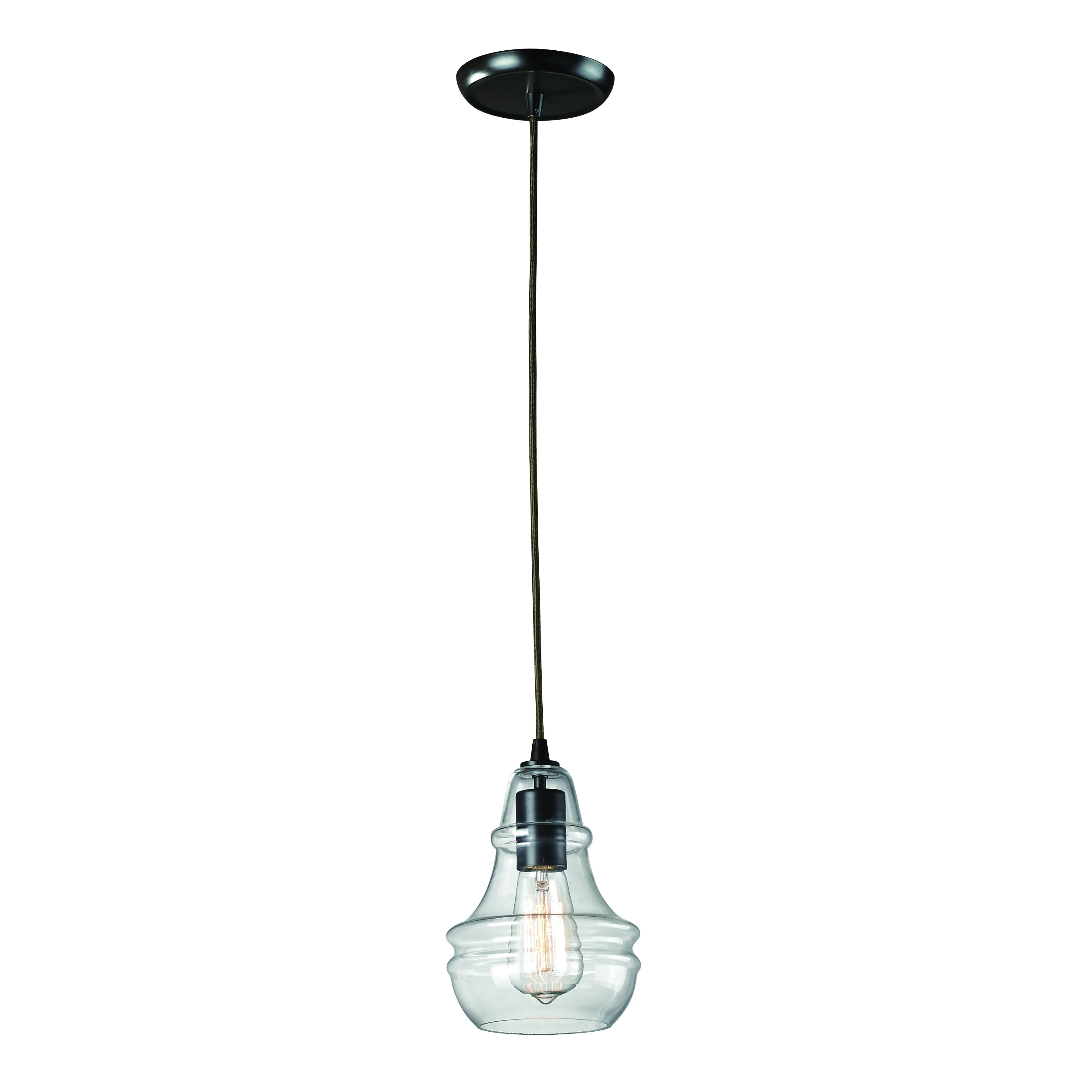 Menlow Park 6" Wide 1-Light Mini Pendant - Oiled Bronze