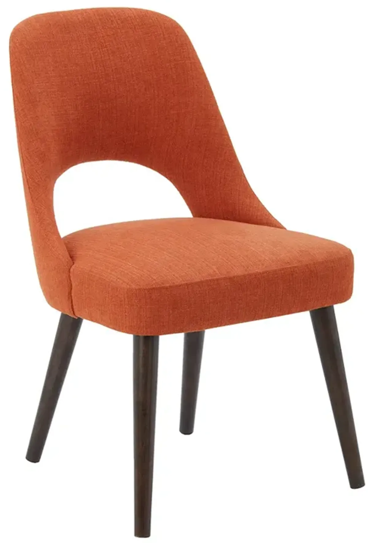 INK+IVY Nola Orange/Dark Brown Dining Side Chair (Set of 2)