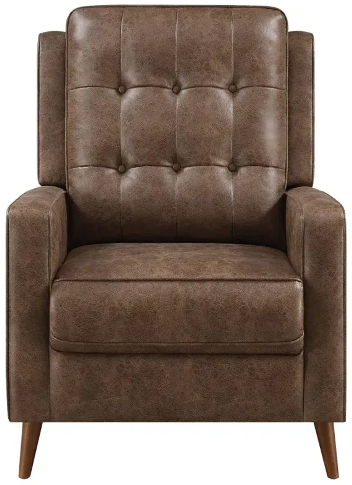 Davidson Upholstered Tufted Push Back Recliner Brown