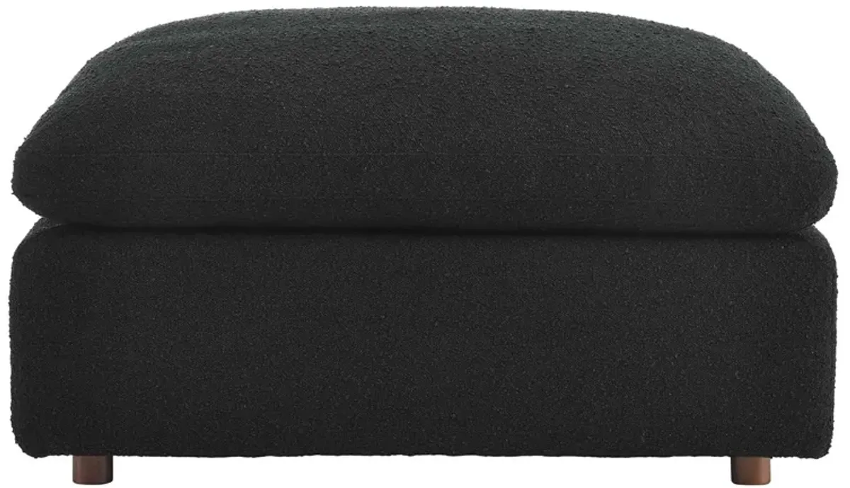 Commix Down Filled Overstuffed Boucle Fabric Ottoman