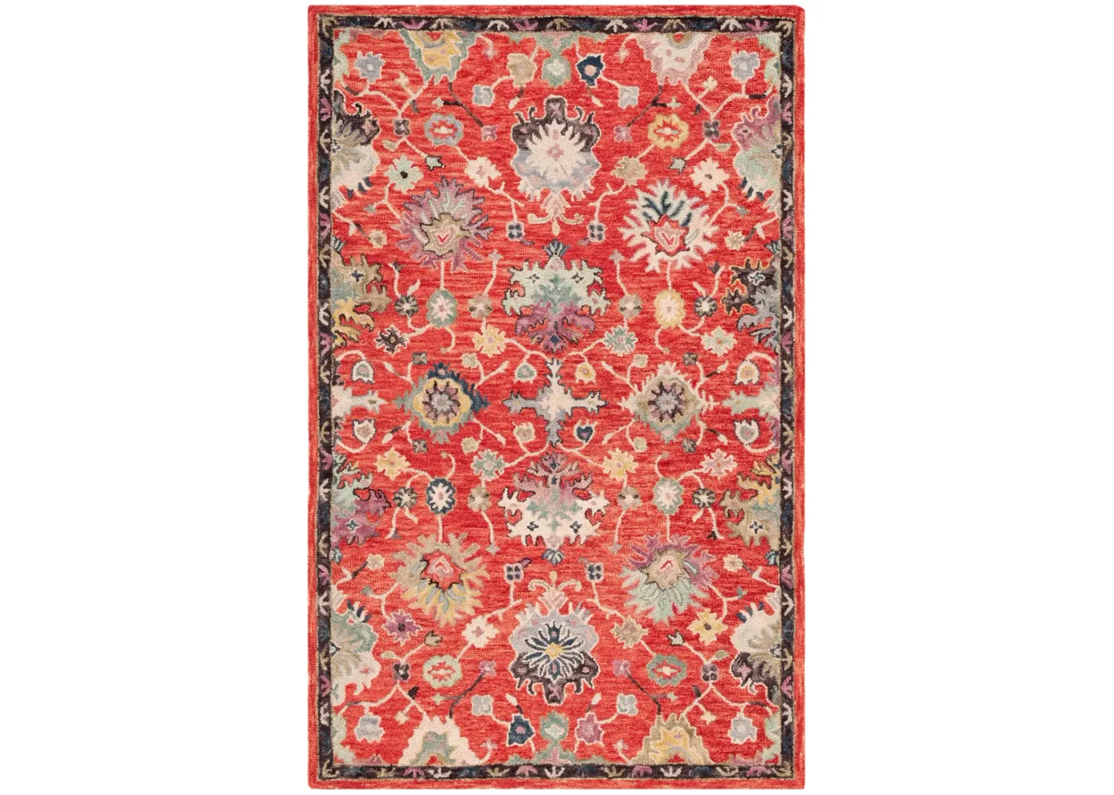 BLOSSOM 470 RED  4' x 6' Small Rectangle Rug