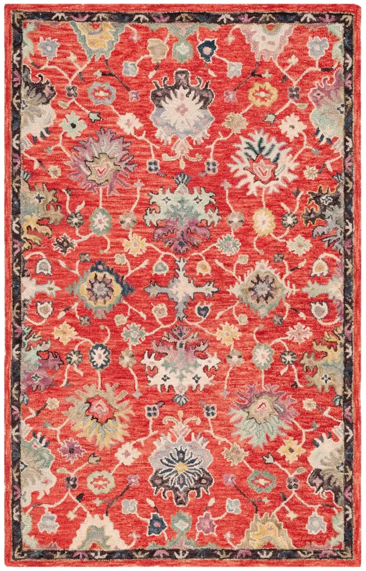 BLOSSOM 470 RED  4' x 6' Small Rectangle Rug