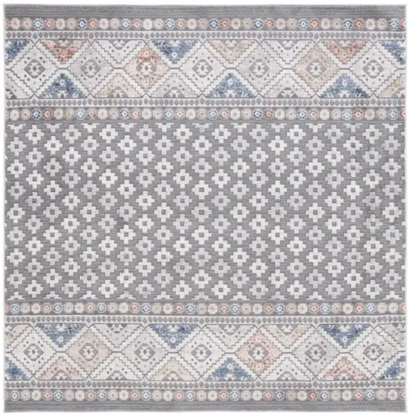 ETERNAL 202 Grey  6'-7' X 6'-7' Square Square Rug