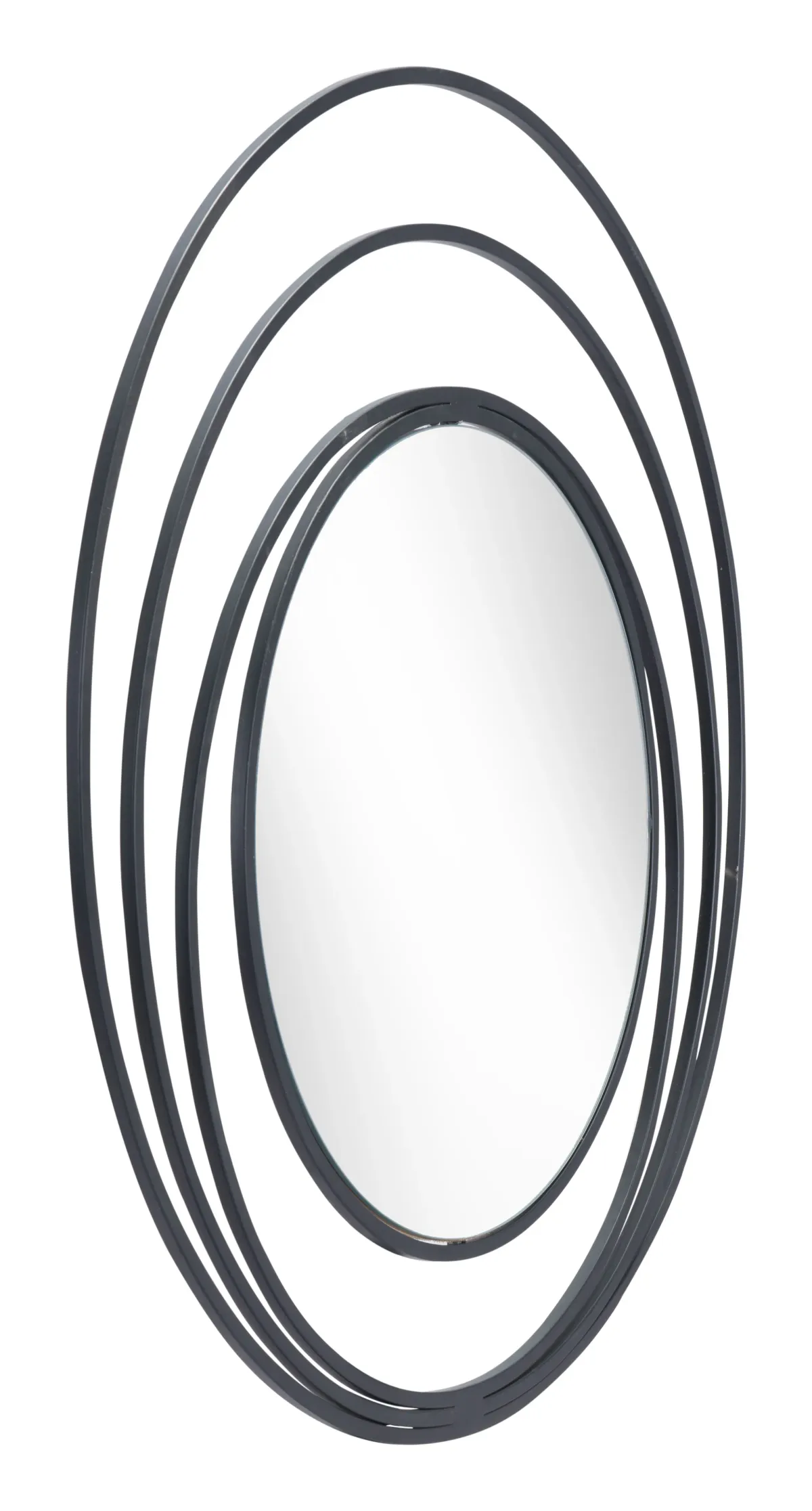 Luna Round Mirror Black