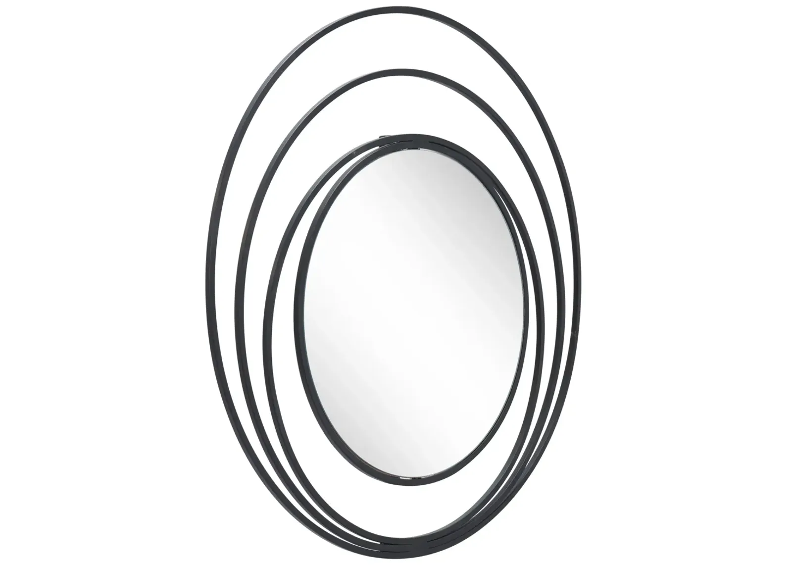 Luna Round Mirror Black