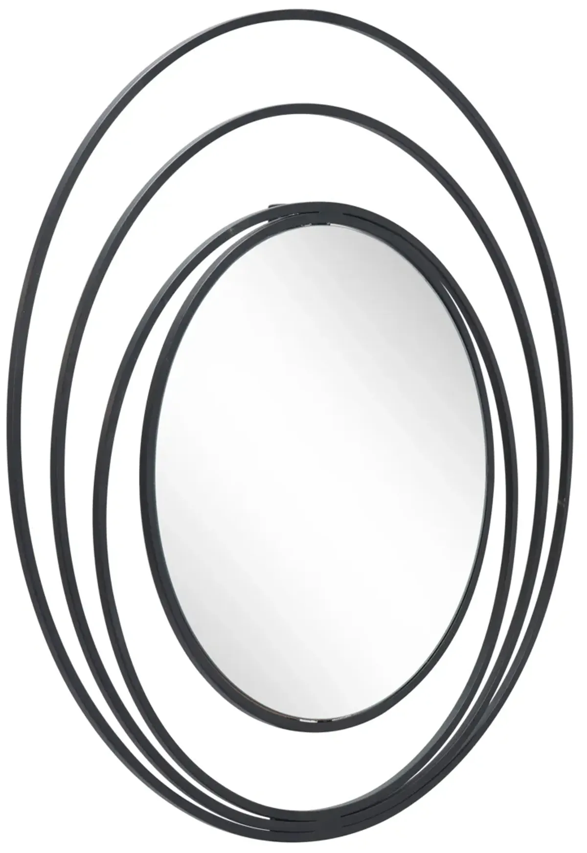 Luna Round Mirror Black