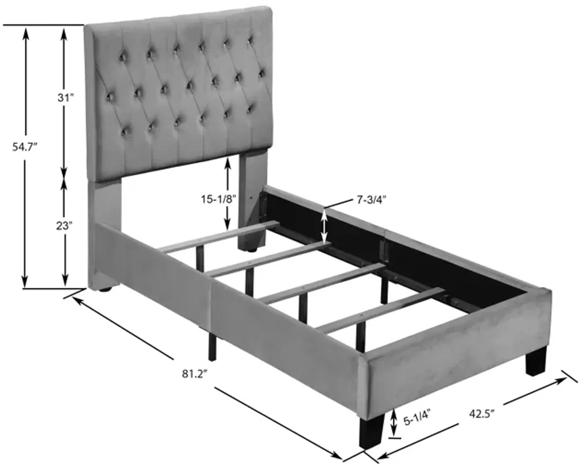 Amelia Twin Upholstered Bed