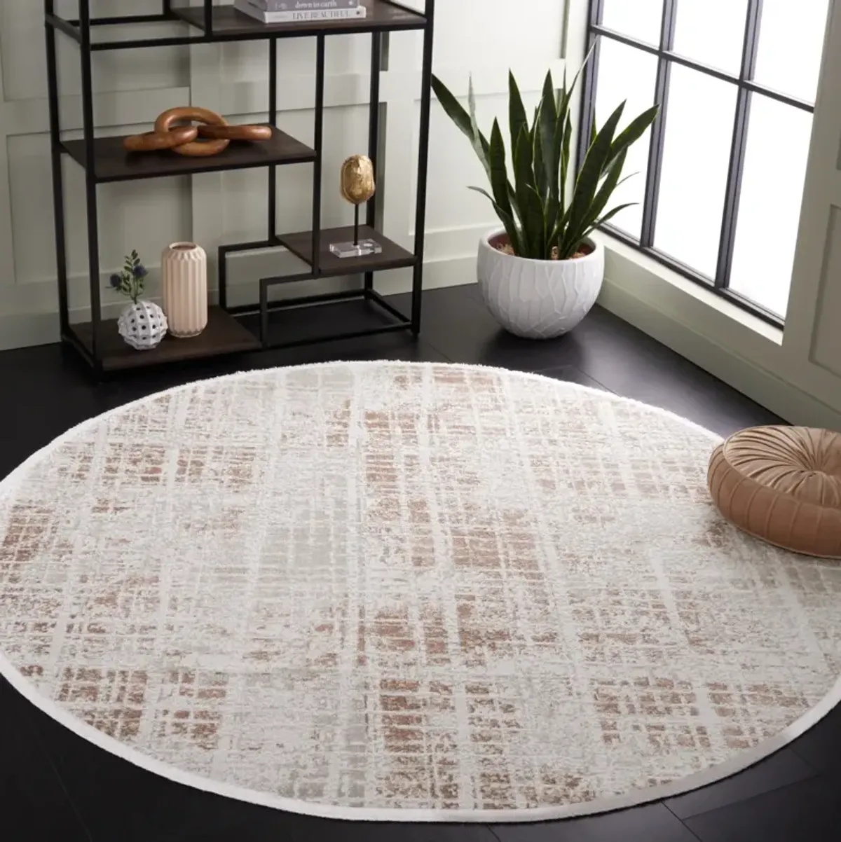 MILA 230 IVORY  6'-7' x 6'-7' Round Round Rug