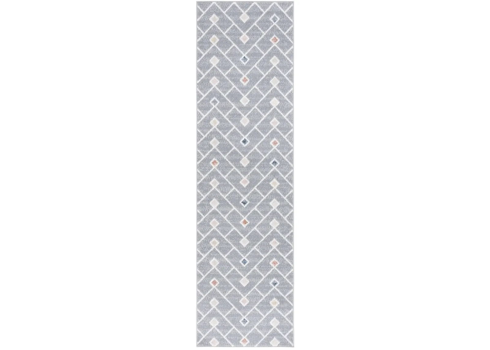 BLAIR WASHABLE 230 Grey 2'-2' X 8' Runner Rug