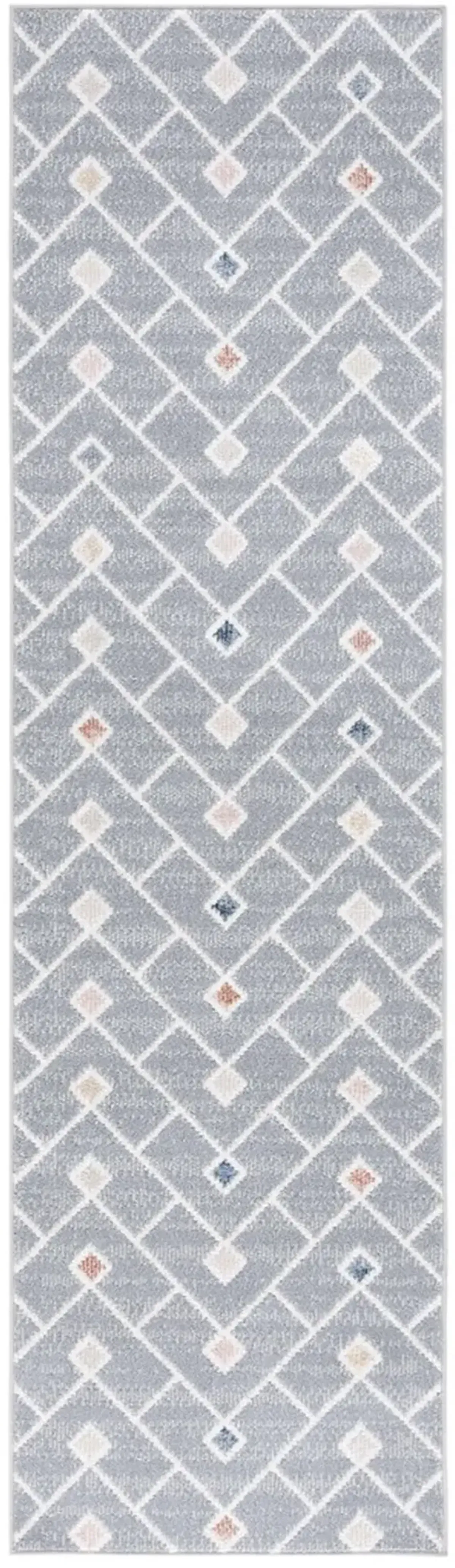 BLAIR WASHABLE 230 Grey 2'-2' X 8' Runner Rug