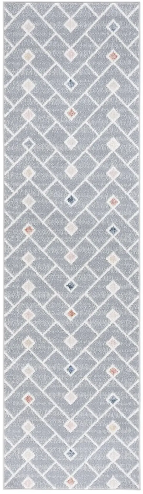 BLAIR WASHABLE 230 Grey 2'-2' X 8' Runner Rug