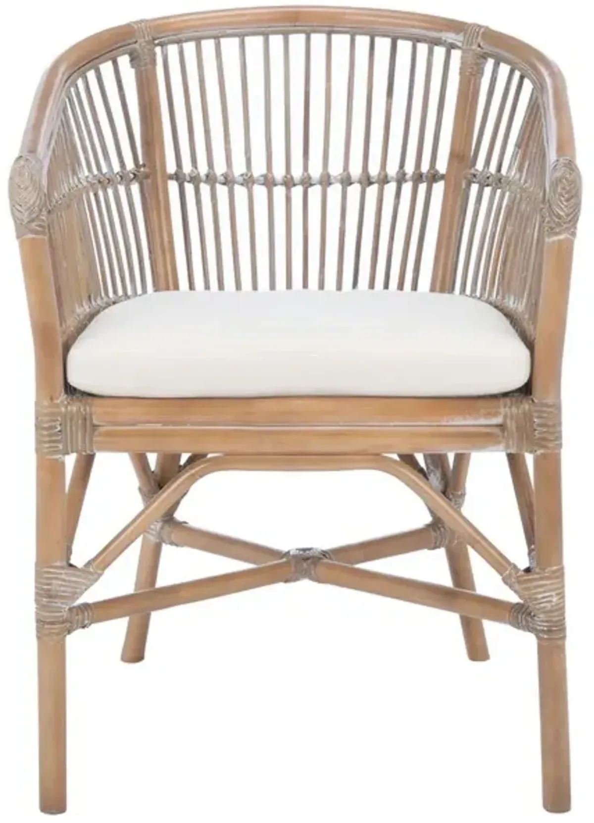 OLIVIA RATTAN ACCENT CHAIR W/ CUSHION