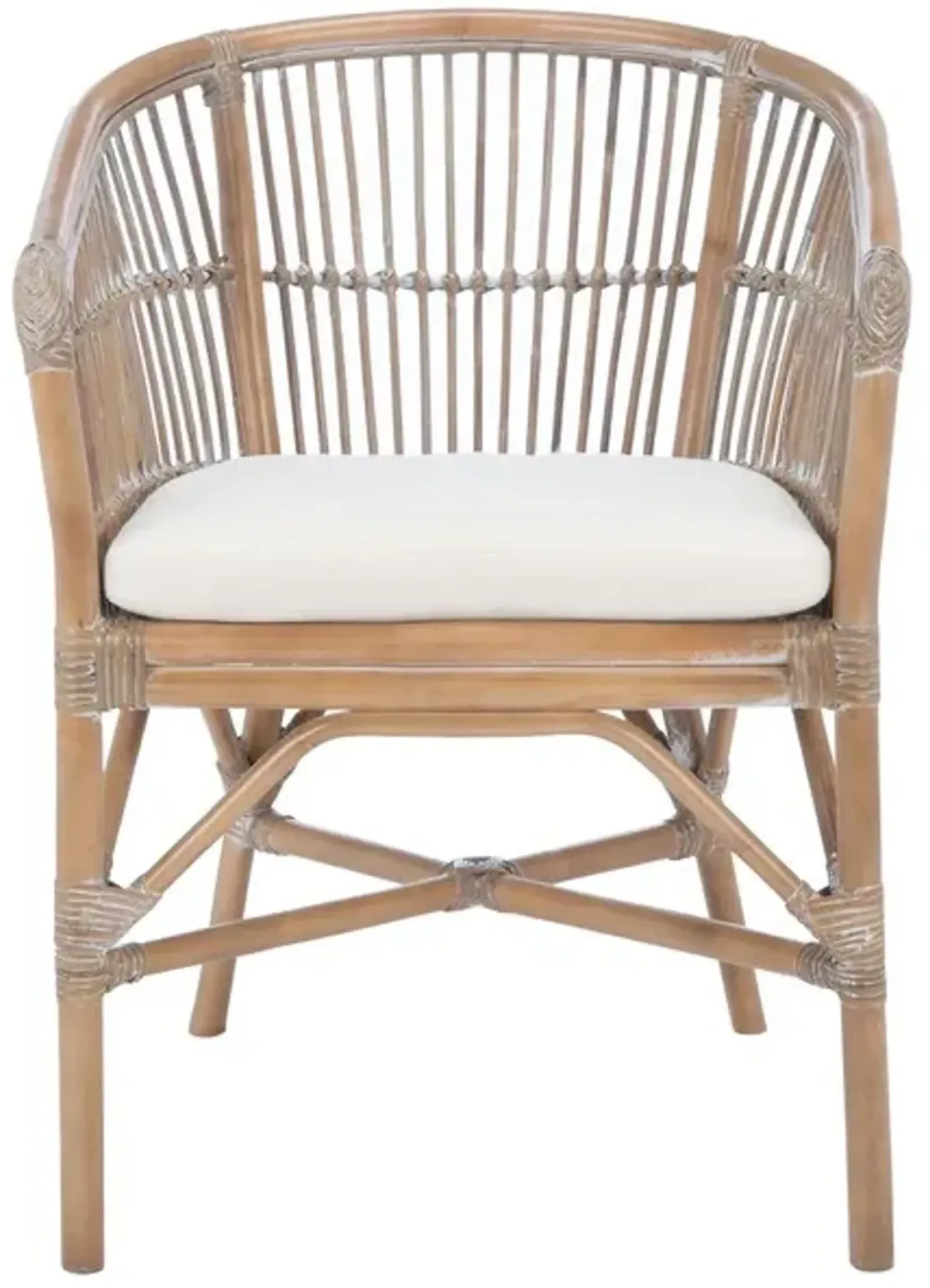 OLIVIA RATTAN ACCENT CHAIR W/ CUSHION