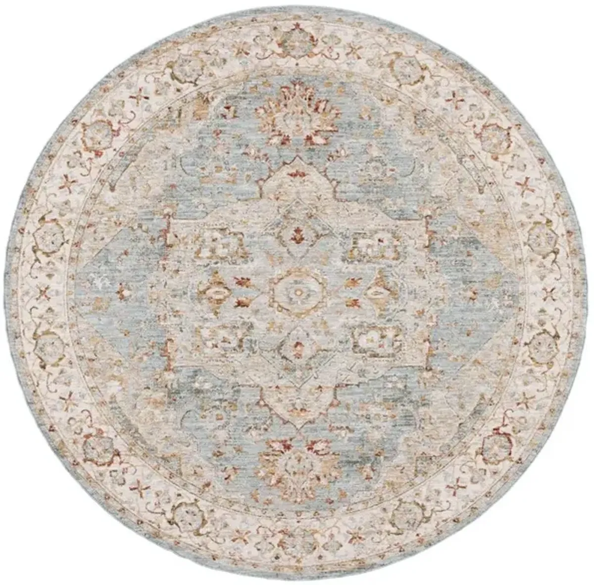 HAMILTON 110 Blue 6'-7' X 6'-7' Round Round Rug