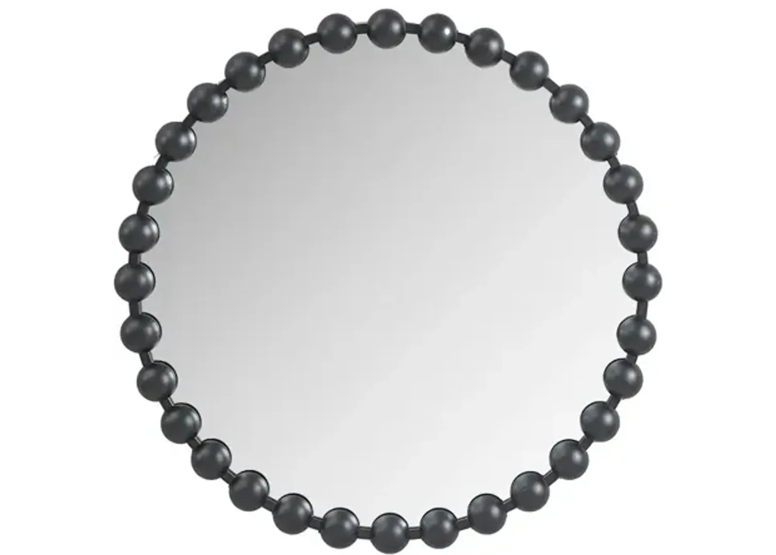 Madison Park Signature Marlowe Black Beaded Round Wall Mirror 27"D