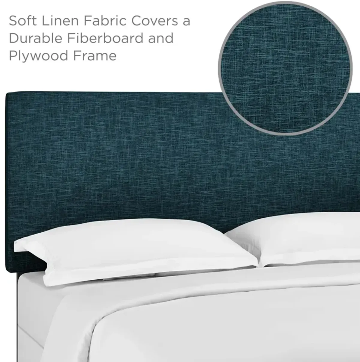 Taylor Full / Queen Upholstered Linen Fabric Headboard