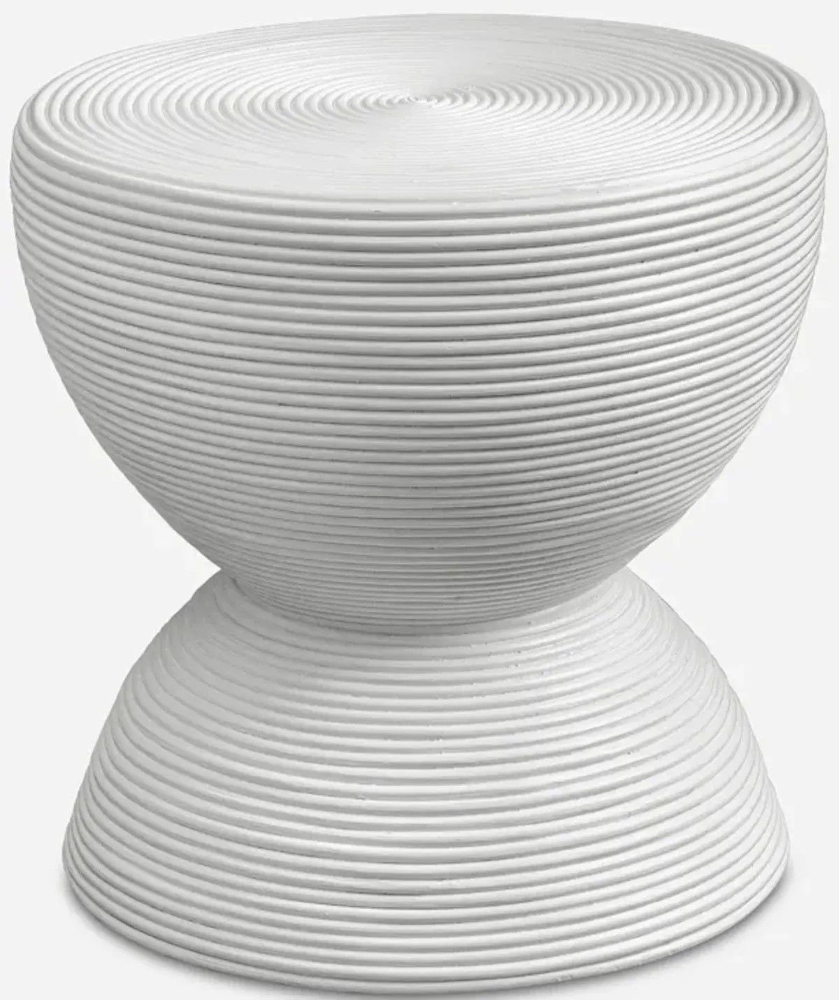 Bongo White Rattan Side Table