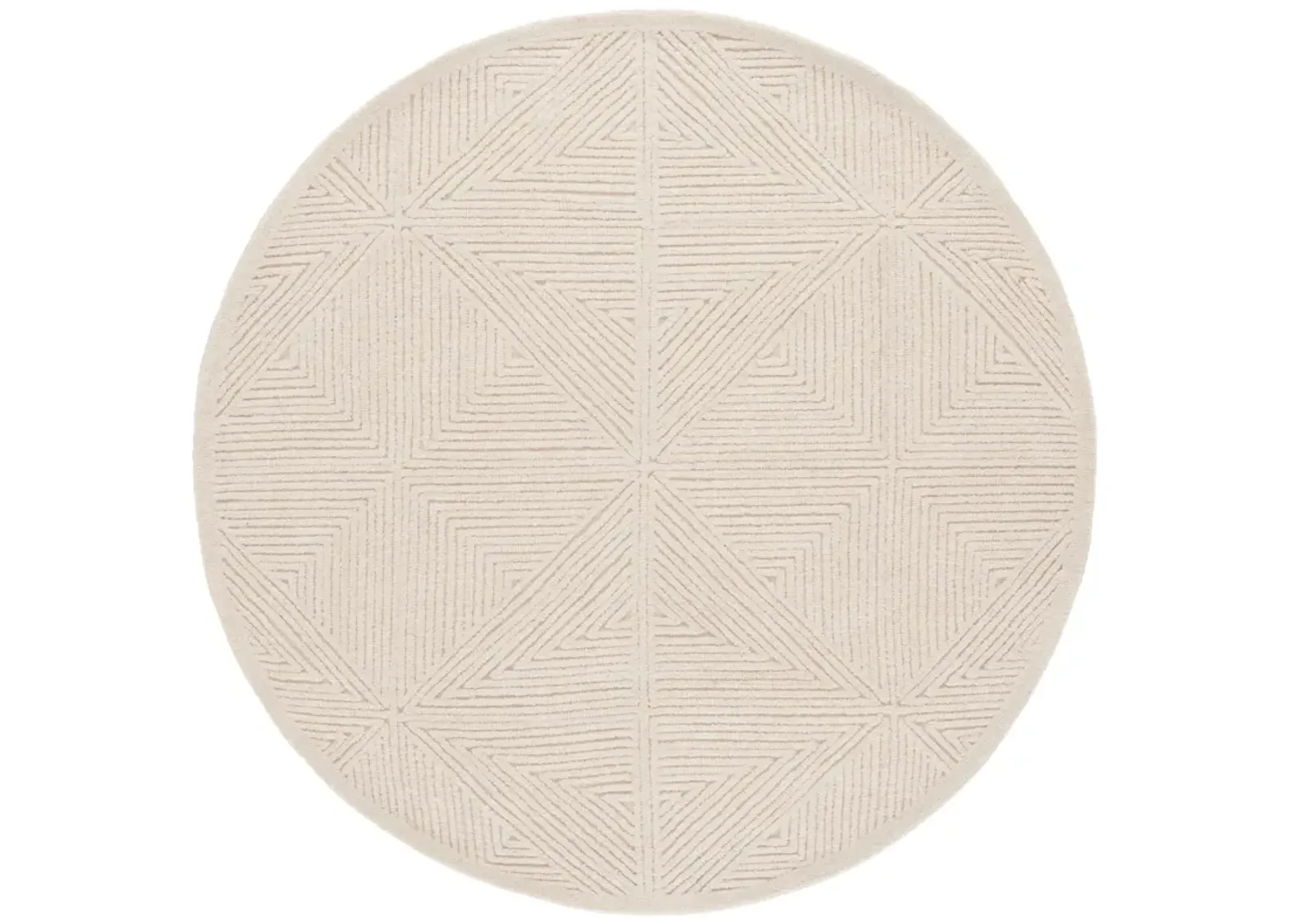 TEXTURAL 103 IVORY 6' x 6' Round Round Rug