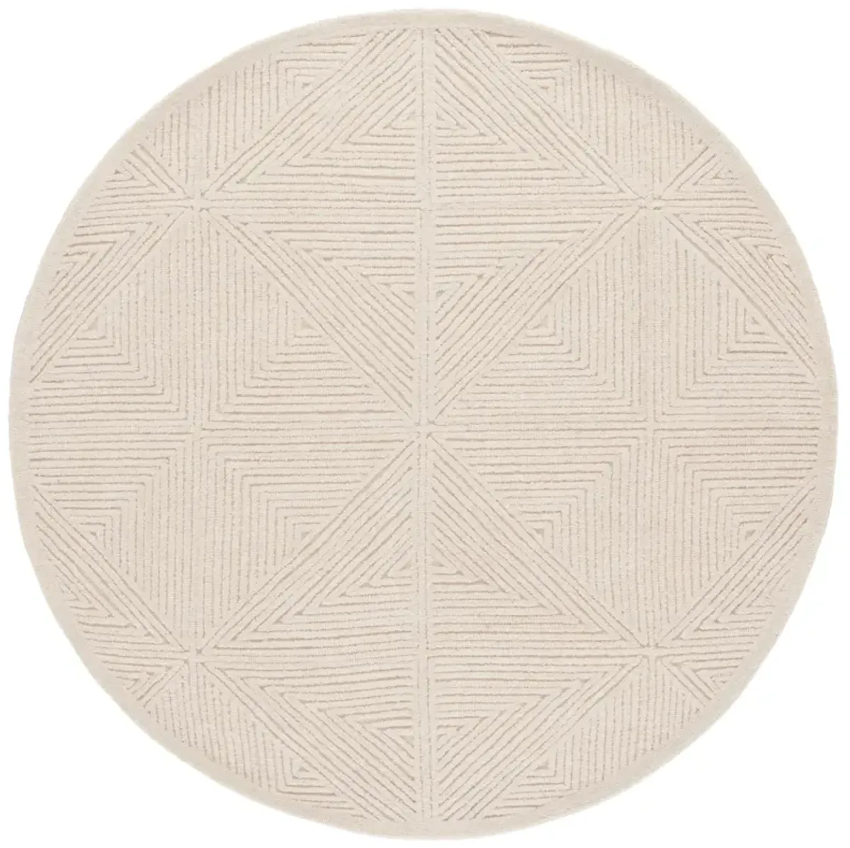 TEXTURAL 103 IVORY 6' x 6' Round Round Rug