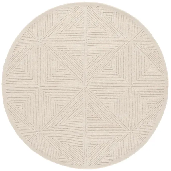 TEXTURAL Hand Tufted 6' x 6' Round area rug