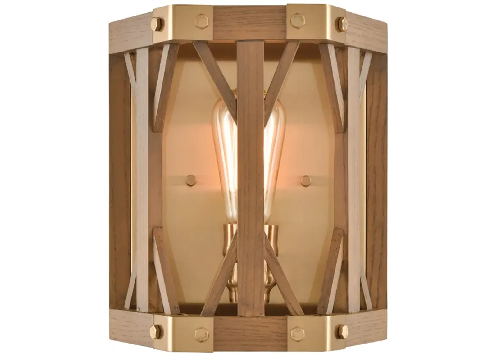 Structure 10" High 1-Light Sconce - Medium Oak