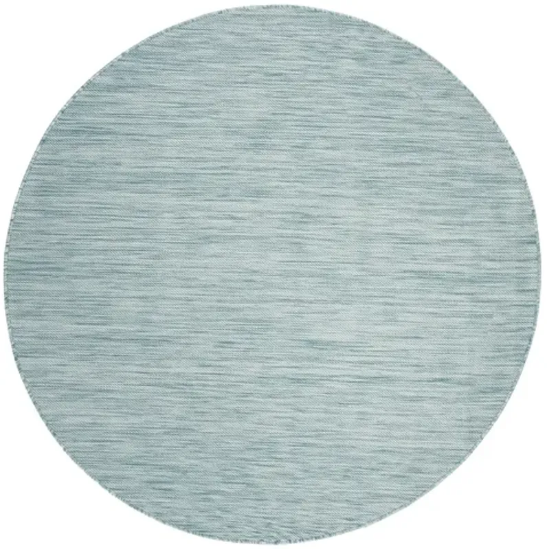 BEACH HOUSE Collection BHS218J-7R Aqua 6'-7" X 6'-7" Round