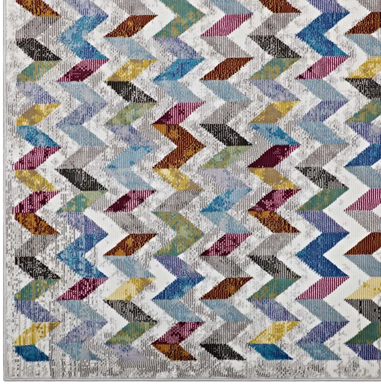 Gemma Chevron Mosaic 5x8
 Area Rug