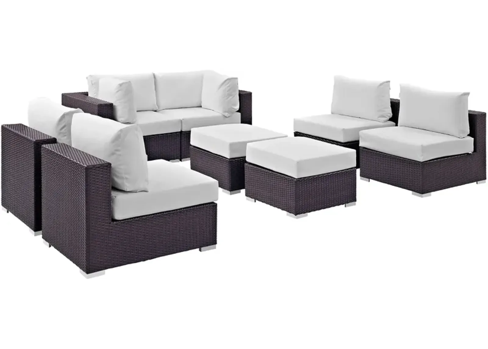 Convene 8 Piece Outdoor Patio Sectional Set