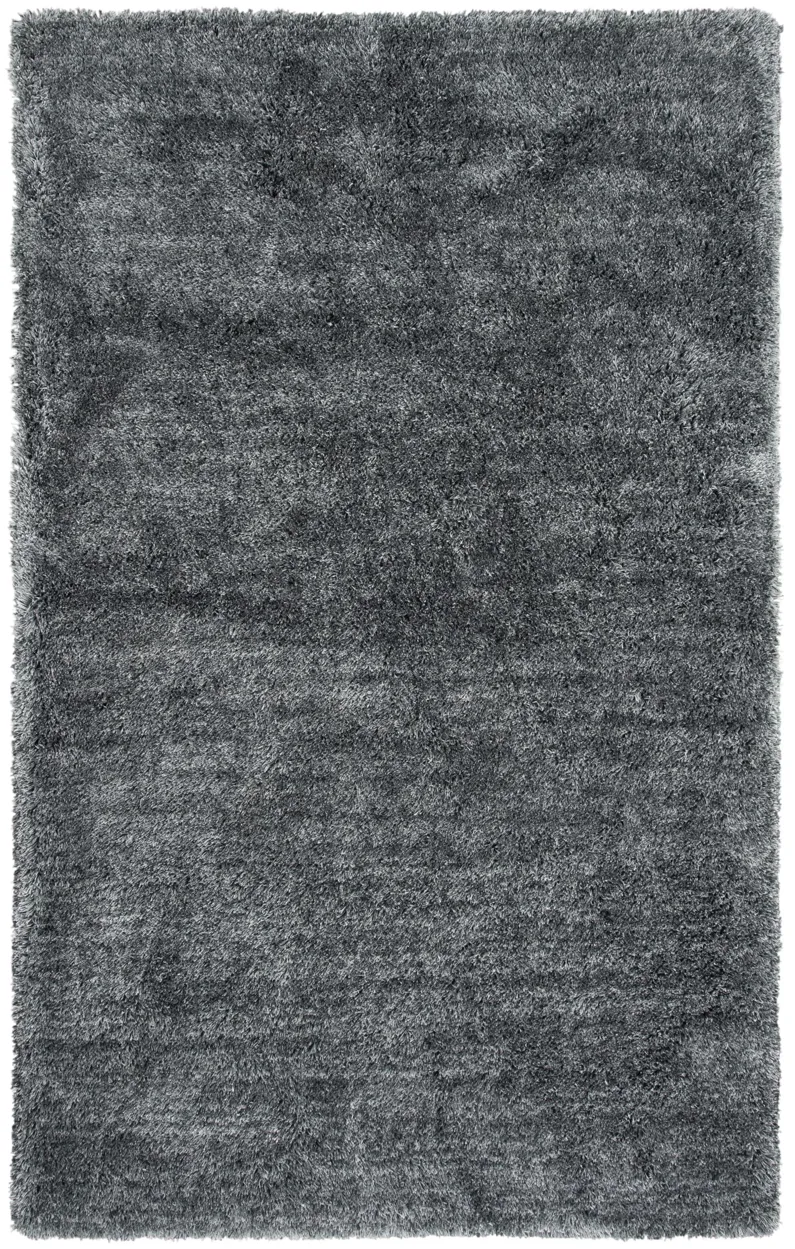 Whistler Gray Solid Polyester 5' x 7'6" Rectangle Rug