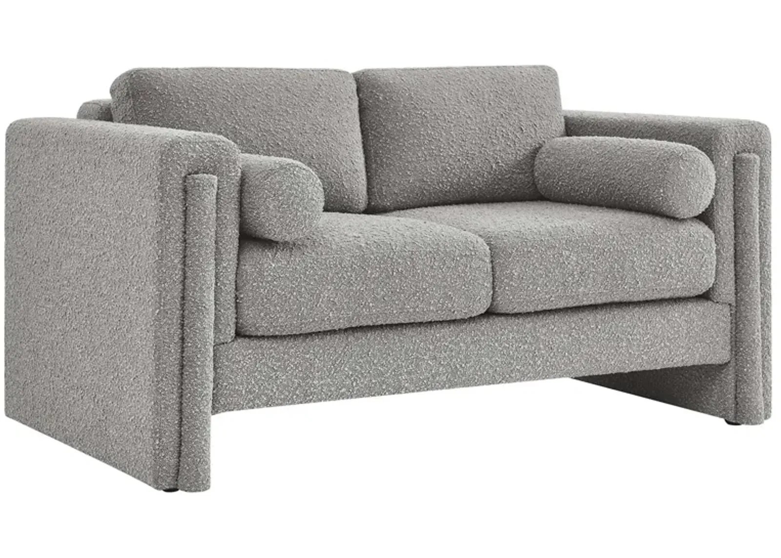 Visible Boucle Fabric Loveseat