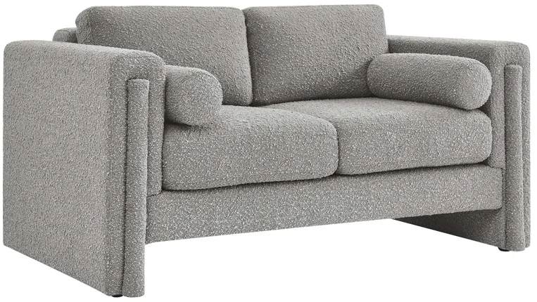 Visible Boucle Fabric Loveseat