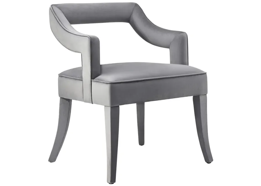 Tiffany Grey Velvet Chair