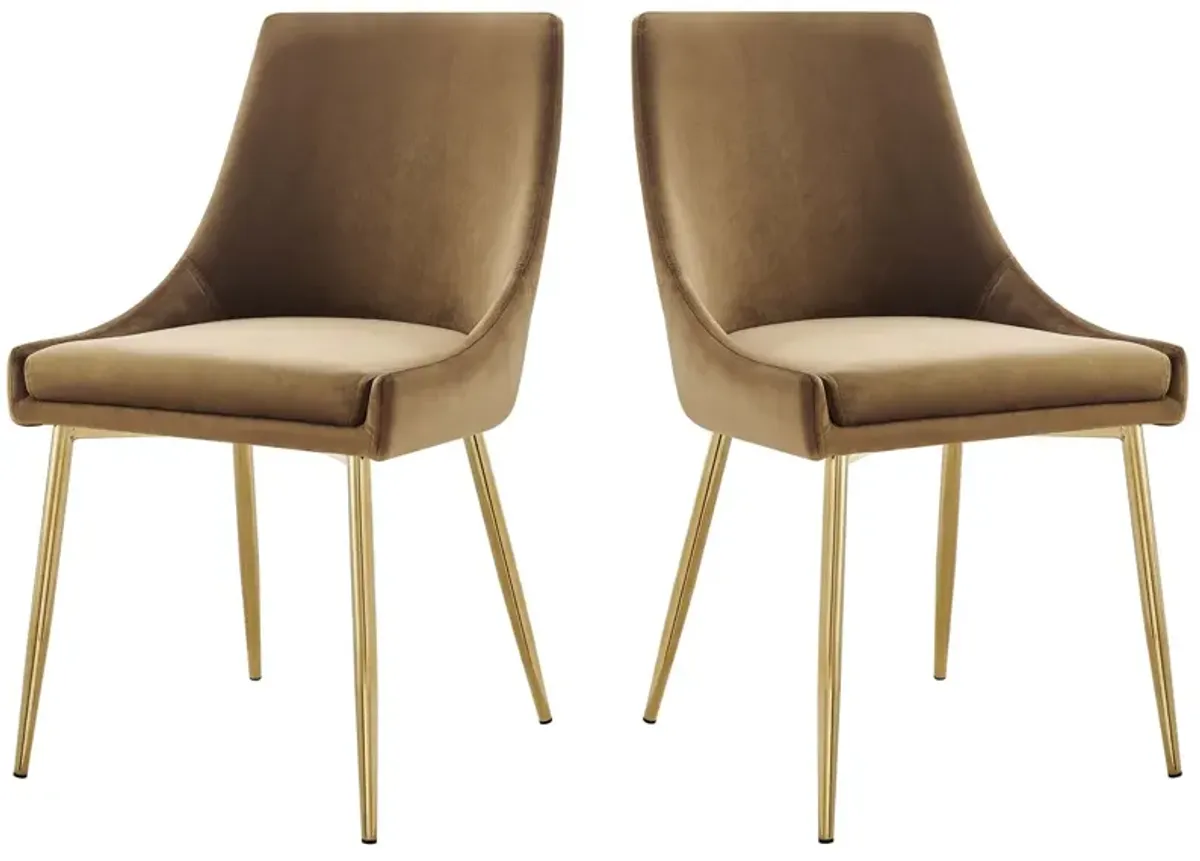 Viscount Performance Velvet Dining Chairs - Set of 2