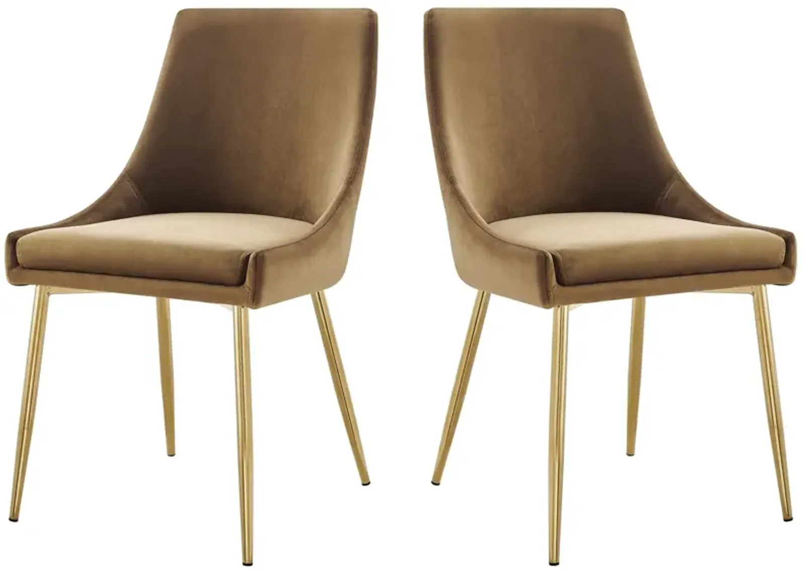 Viscount Performance Velvet Dining Chairs - Set of 2