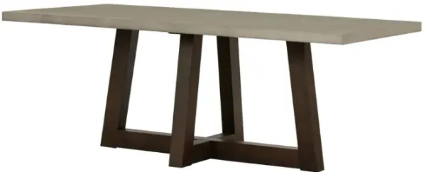 Elodie Gray Concrete and Dark Gray Oak Rectangle Dining Table