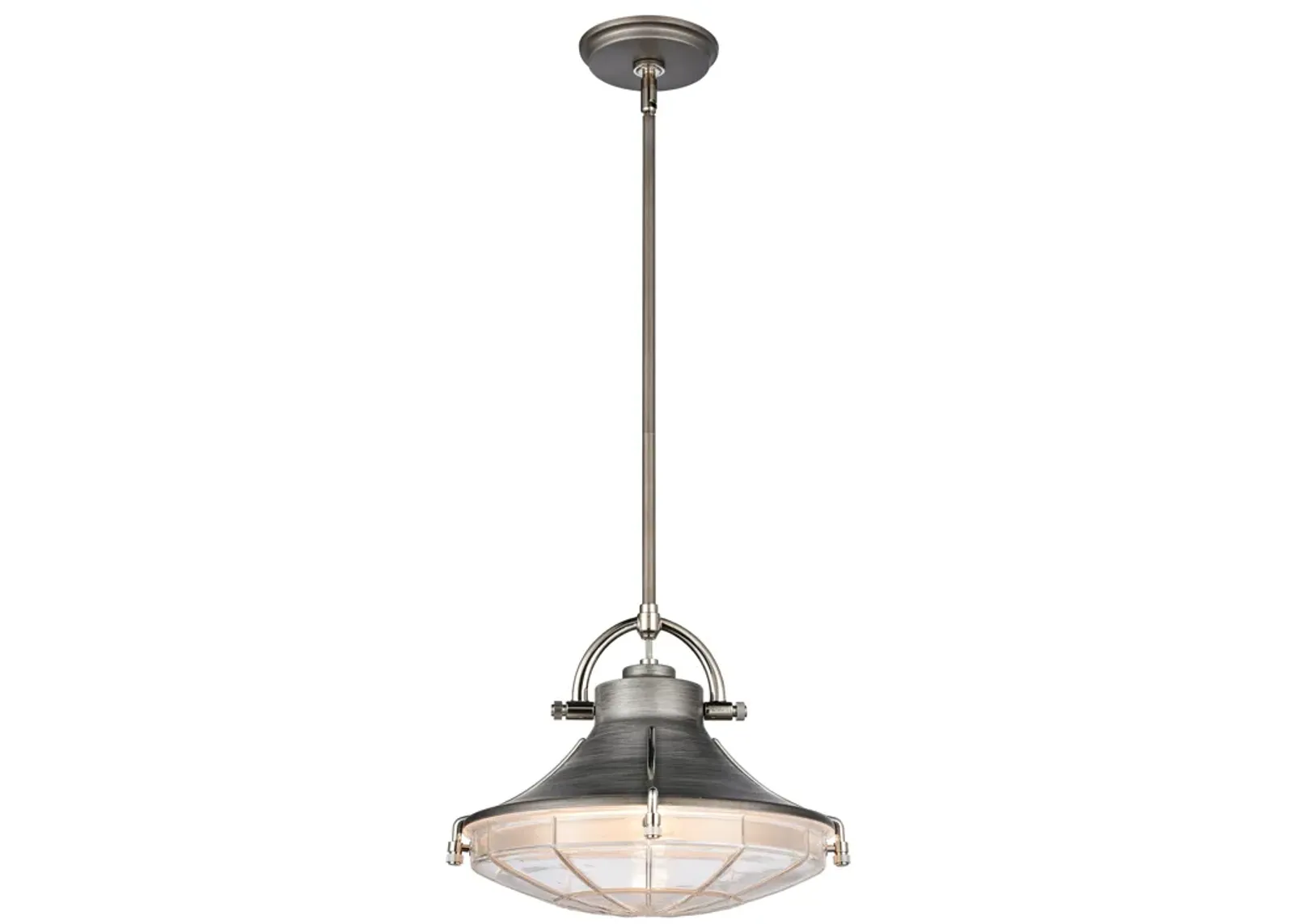 Urbanite 13" Wide 1-Light Pendant - Weathered Zinc