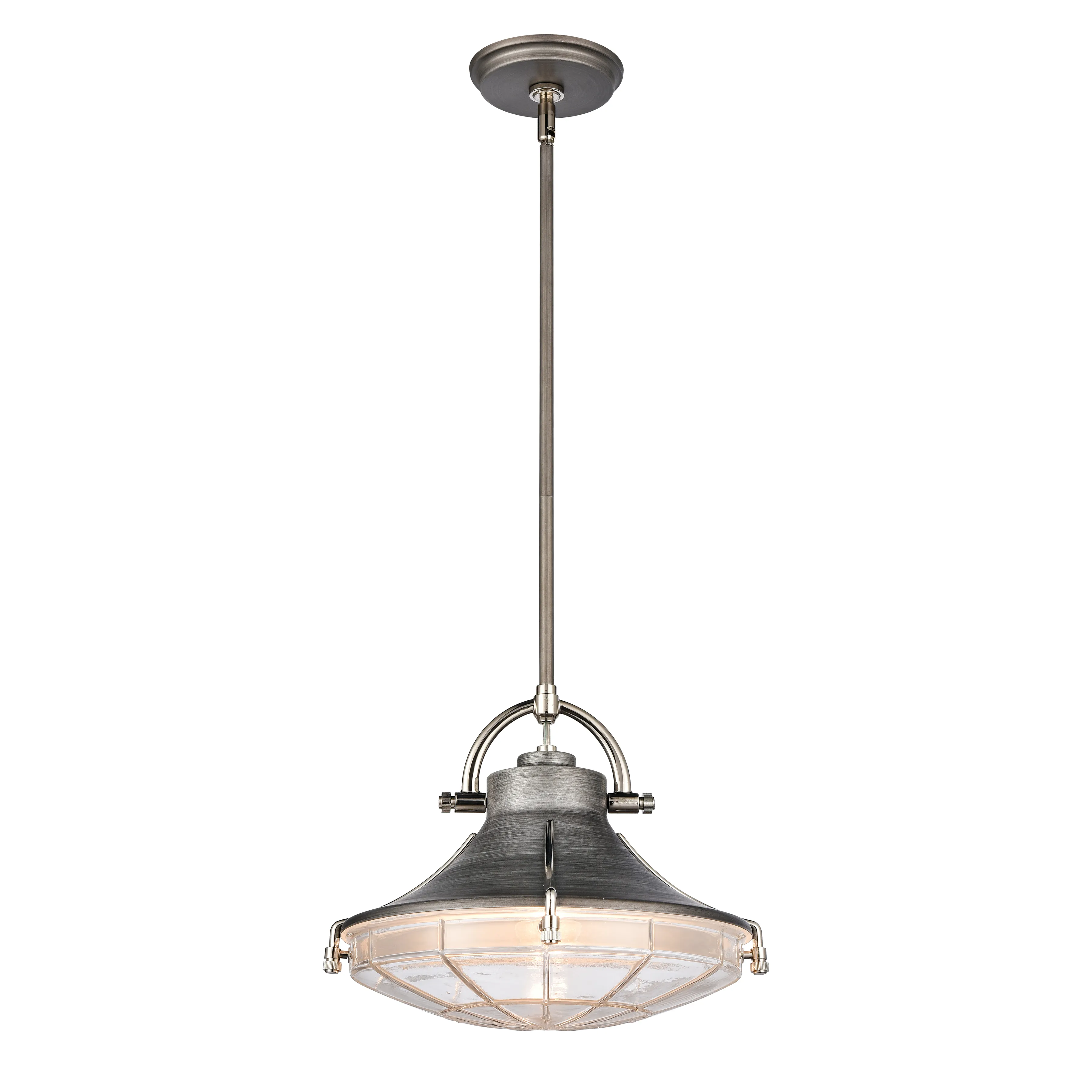 Urbanite 13" Wide 1-Light Pendant - Weathered Zinc