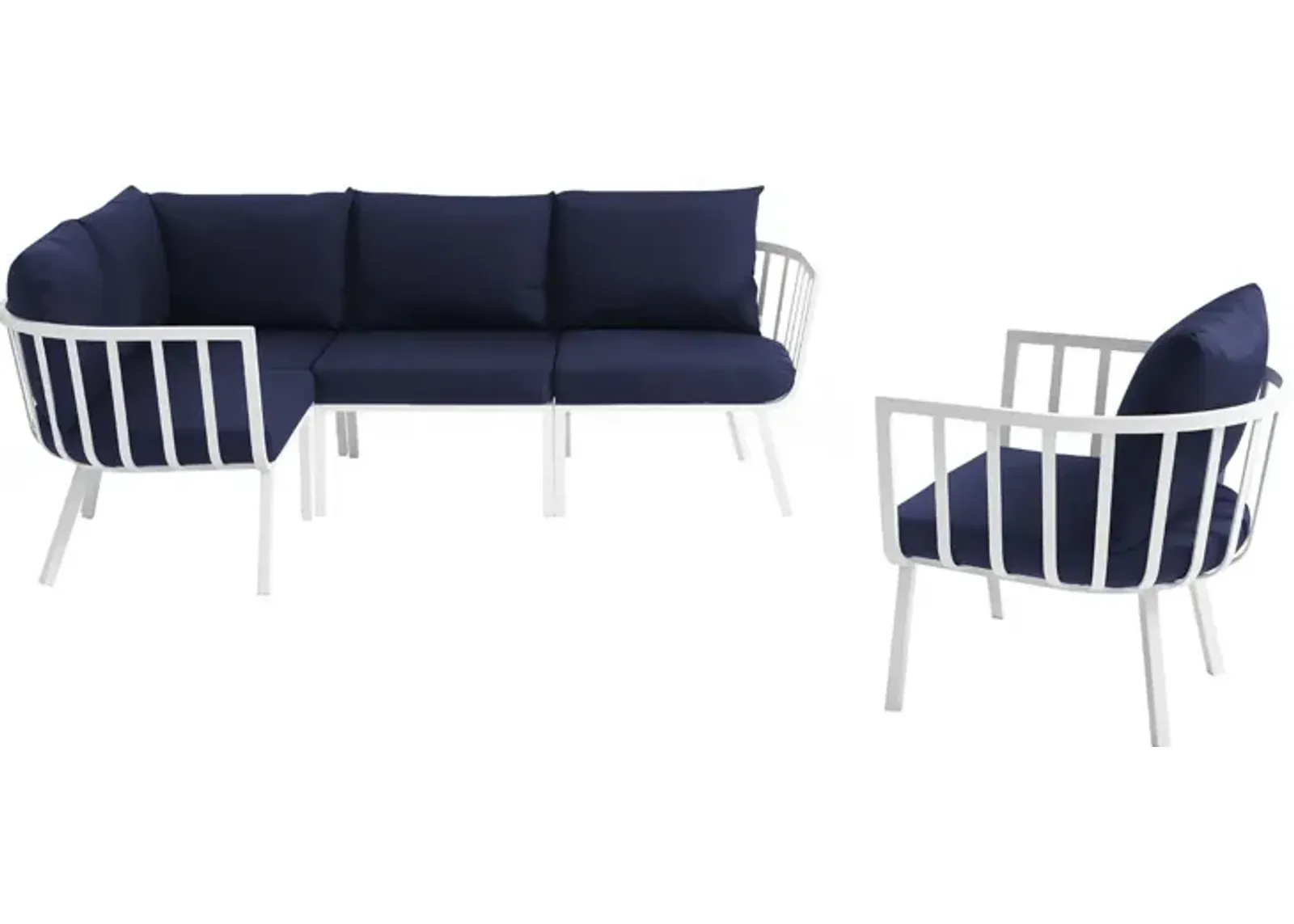 Riverside 5 Piece Outdoor Patio Aluminum Set