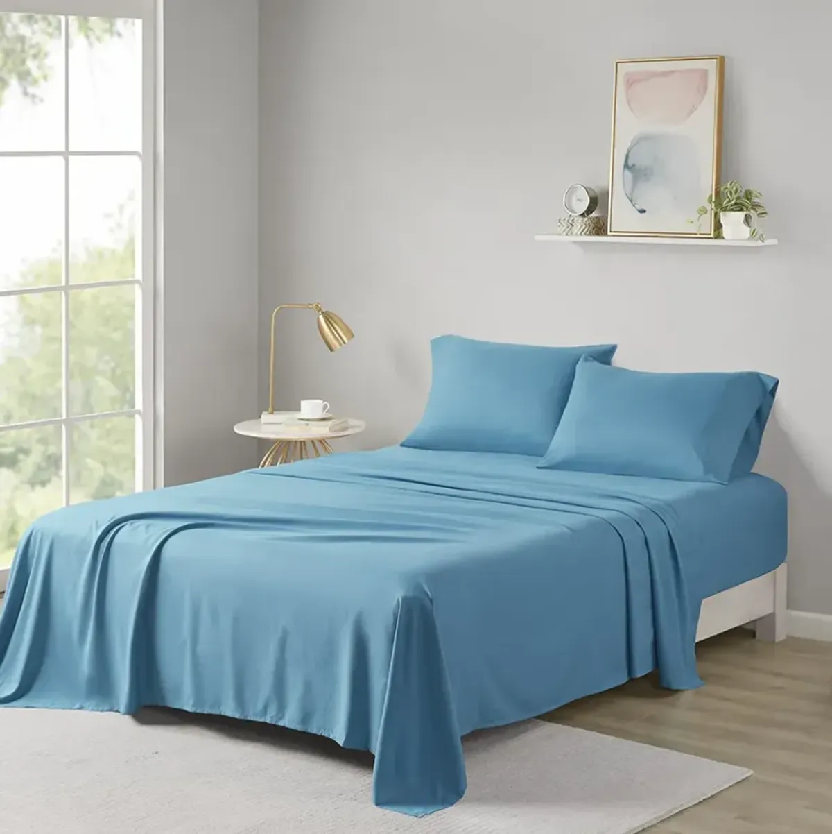 Intelligent Design Microfiber Teal All Season Soft Touch Sheet Set